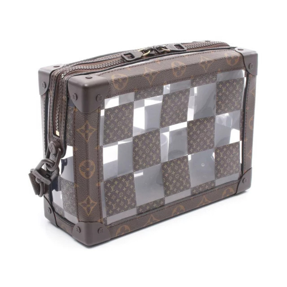 Louis Vuitton Brown Slim Soft Bag Monogram Shoulder Chess Trunk Canvas
